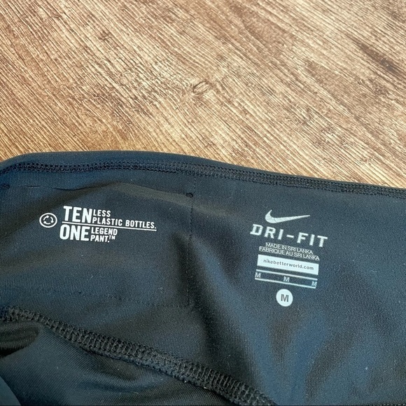 Black Nike Dri Fit Flared Wide Leg Leggings - Picture 3 of 4